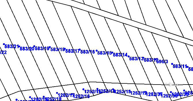 Parcela st. 583/15 v KÚ Dražůvky, Katastrální mapa