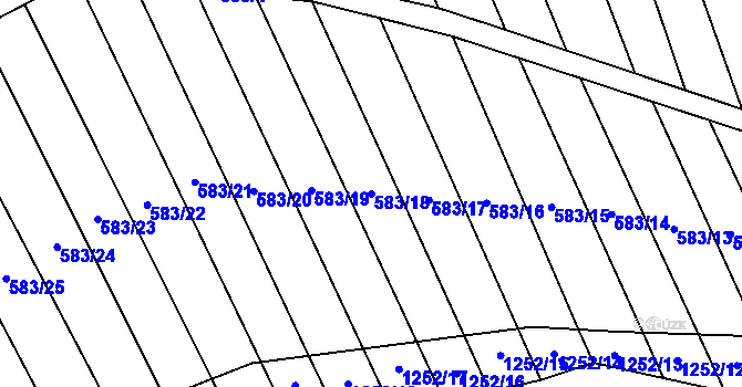 Parcela st. 583/18 v KÚ Dražůvky, Katastrální mapa