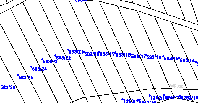 Parcela st. 583/19 v KÚ Dražůvky, Katastrální mapa