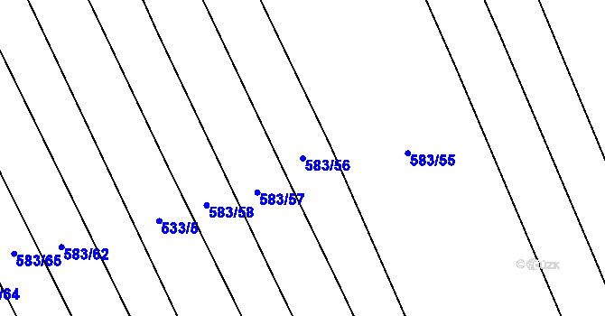 Parcela st. 583/56 v KÚ Dražůvky, Katastrální mapa
