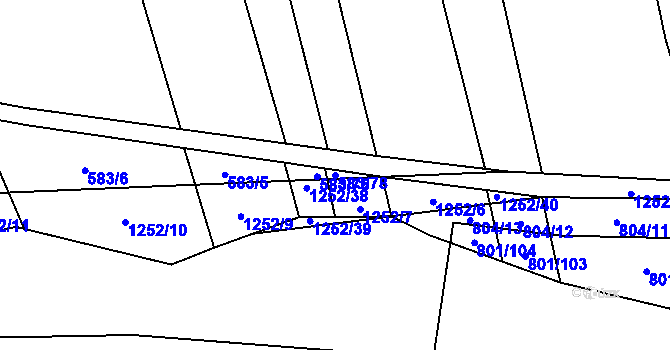 Parcela st. 583/78 v KÚ Dražůvky, Katastrální mapa