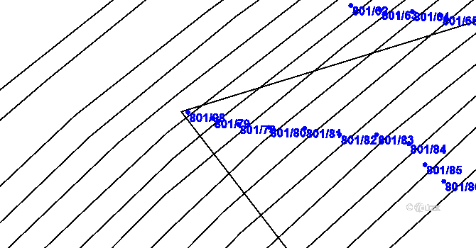 Parcela st. 801/78 v KÚ Dražůvky, Katastrální mapa