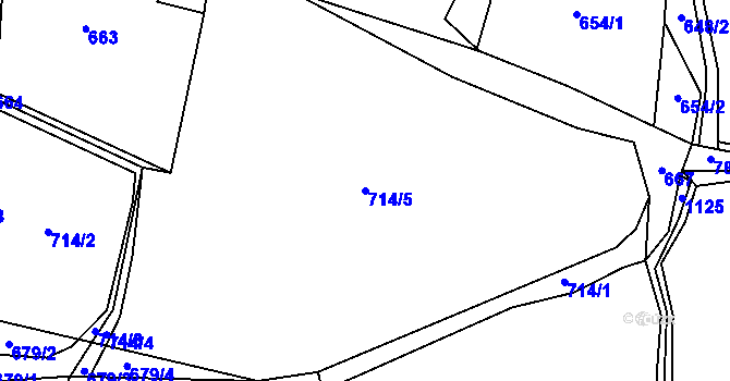 Parcela st. 714/5 v KÚ Drevníky, Katastrální mapa