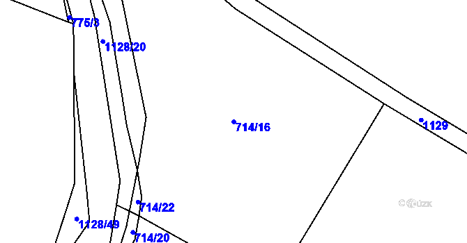 Parcela st. 714/16 v KÚ Drevníky, Katastrální mapa