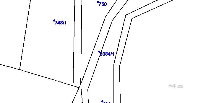 Parcela st. 2084/1 v KÚ Mladotice u Drhovle, Katastrální mapa