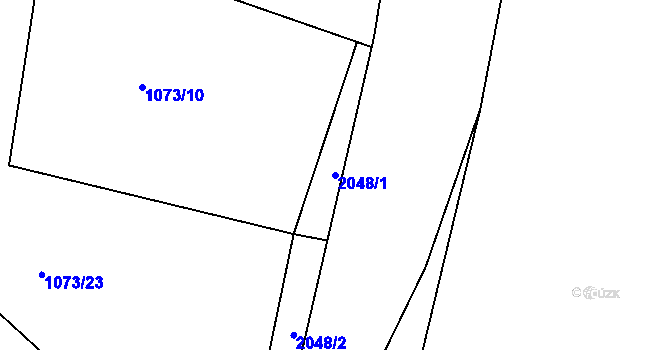Parcela st. 2048/1 v KÚ Drmoul, Katastrální mapa