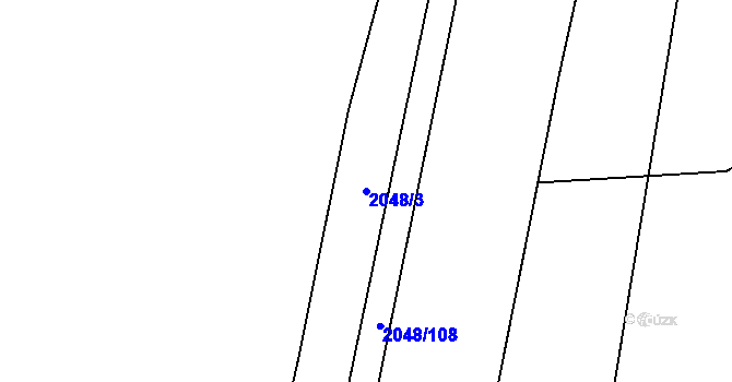 Parcela st. 2048/3 v KÚ Drmoul, Katastrální mapa