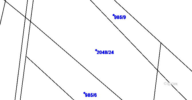Parcela st. 2048/24 v KÚ Drmoul, Katastrální mapa