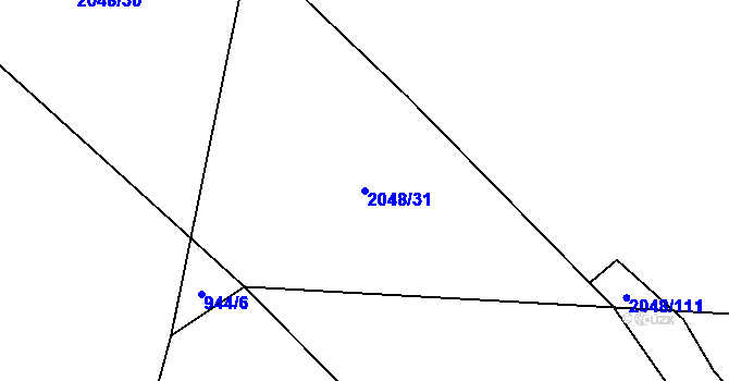 Parcela st. 2048/31 v KÚ Drmoul, Katastrální mapa