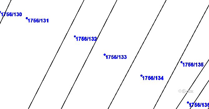 Parcela st. 1756/133 v KÚ Drnholec, Katastrální mapa