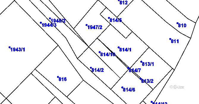 Parcela st. 814/10 v KÚ Drnholec, Katastrální mapa