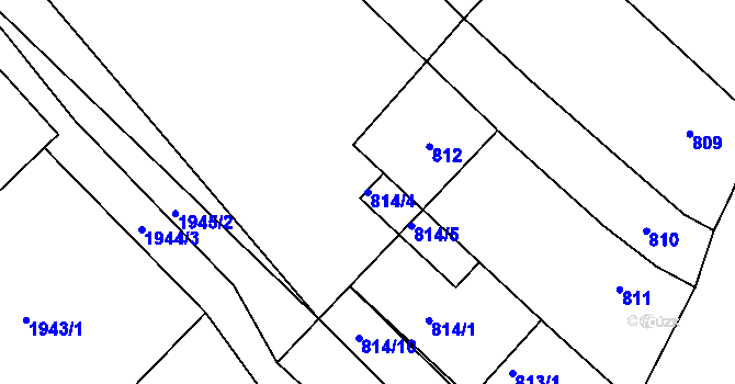 Parcela st. 814/4 v KÚ Drnholec, Katastrální mapa