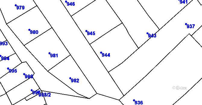 Parcela st. 944 v KÚ Drnholec, Katastrální mapa