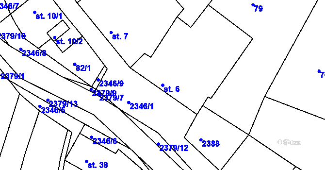 Parcela st. 6 v KÚ Drnovice, Katastrální mapa