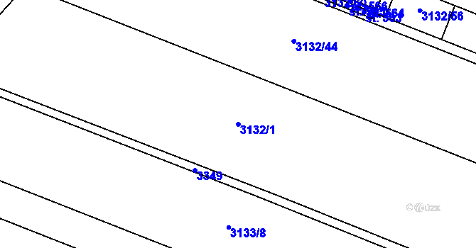 Parcela st. 3132/1 v KÚ Drnovice, Katastrální mapa