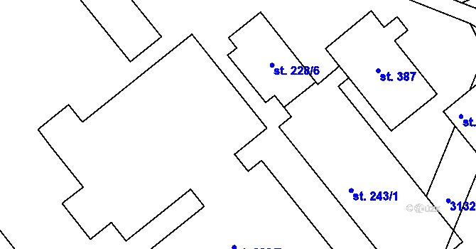 Parcela st. 3132/12 v KÚ Drnovice, Katastrální mapa