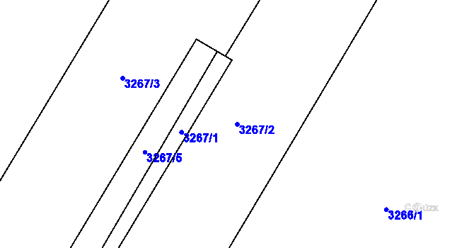 Parcela st. 3267/2 v KÚ Drnovice, Katastrální mapa