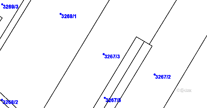 Parcela st. 3267/3 v KÚ Drnovice, Katastrální mapa
