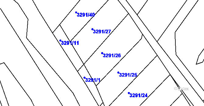 Parcela st. 3291/26 v KÚ Drnovice, Katastrální mapa