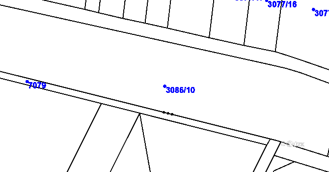 Parcela st. 3086/10 v KÚ Drnovice, Katastrální mapa