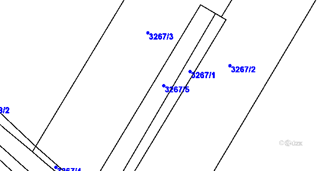 Parcela st. 3267/5 v KÚ Drnovice, Katastrální mapa