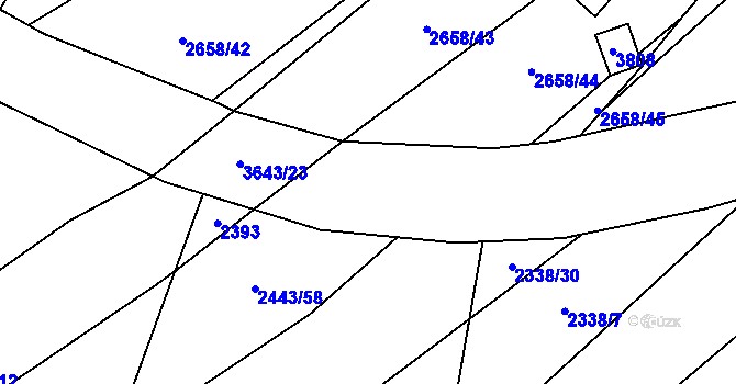 Parcela st. 3643/24 v KÚ Drnovice u Valašských Klobouk, Katastrální mapa