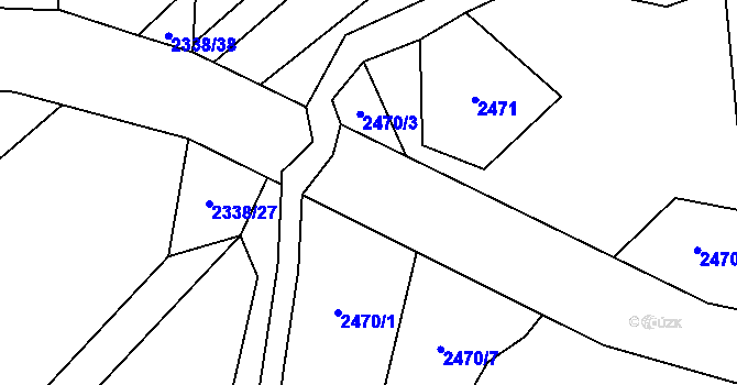 Parcela st. 3643/34 v KÚ Drnovice u Valašských Klobouk, Katastrální mapa