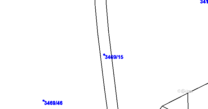 Parcela st. 3469/15 v KÚ Drnovice u Valašských Klobouk, Katastrální mapa