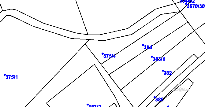 Parcela st. 375/4 v KÚ Drnovice u Valašských Klobouk, Katastrální mapa