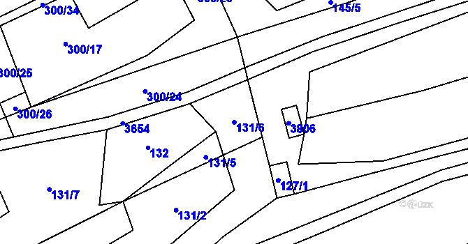 Parcela st. 131/6 v KÚ Drnovice u Valašských Klobouk, Katastrální mapa