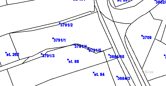 Parcela st. 91/2 v KÚ Drnovice u Valašských Klobouk, Katastrální mapa