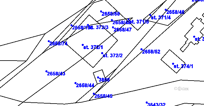 Parcela st. 372/2 v KÚ Drnovice u Valašských Klobouk, Katastrální mapa