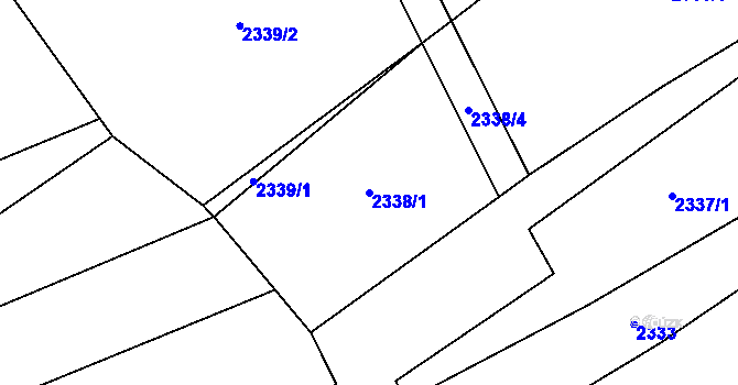 Parcela st. 2338/1 v KÚ Drnovice u Valašských Klobouk, Katastrální mapa