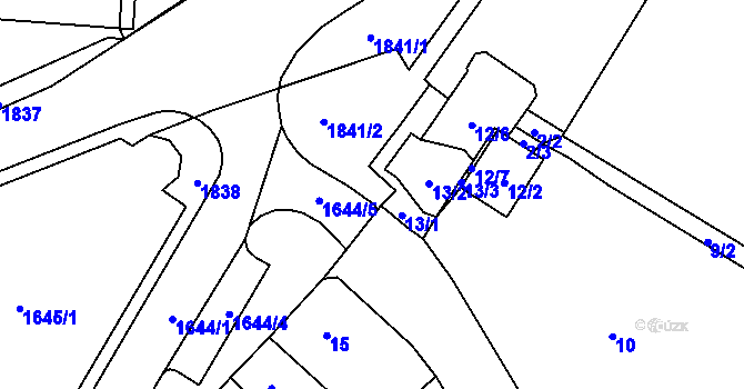Parcela st. 14 v KÚ Drnovice u Vyškova, Katastrální mapa