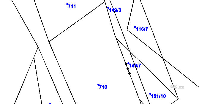 Parcela st. 170/7 v KÚ Černíkov u Strakonic, Katastrální mapa