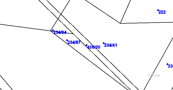 Parcela st. 426/20 v KÚ Černíkov u Strakonic, Katastrální mapa