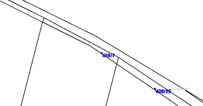 Parcela st. 408/7 v KÚ Černíkov u Strakonic, Katastrální mapa
