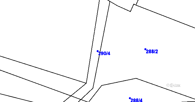 Parcela st. 290/4 v KÚ Černíkov u Strakonic, Katastrální mapa