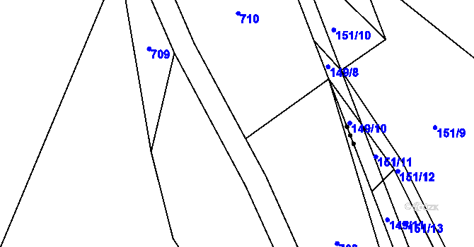 Parcela st. 144/31 v KÚ Černíkov u Strakonic, Katastrální mapa