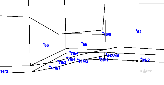 Parcela st. 55 v KÚ Černíkov u Strakonic, Katastrální mapa