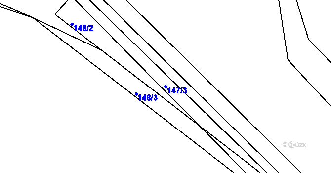 Parcela st. 147/3 v KÚ Černíkov u Strakonic, Katastrální mapa