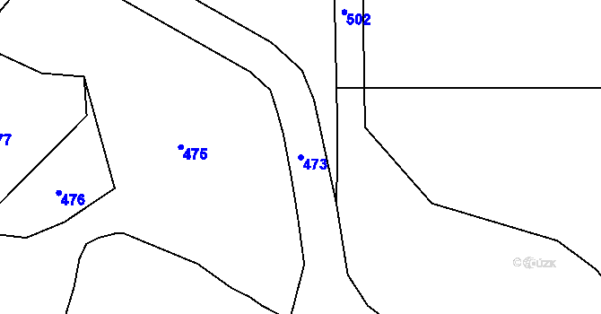 Parcela st. 473 v KÚ Černíkov u Strakonic, Katastrální mapa
