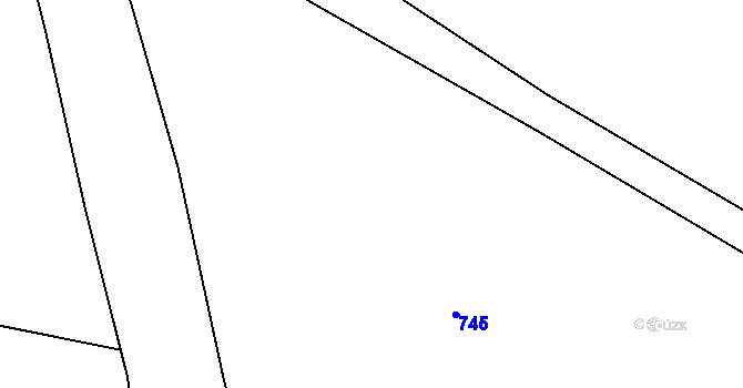 Parcela st. 446/2 v KÚ Droužetice, Katastrální mapa