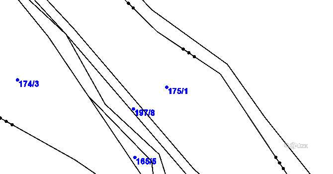 Parcela st. 175/1 v KÚ Podolí u Strakonic, Katastrální mapa