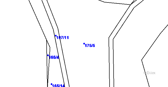 Parcela st. 175/5 v KÚ Podolí u Strakonic, Katastrální mapa