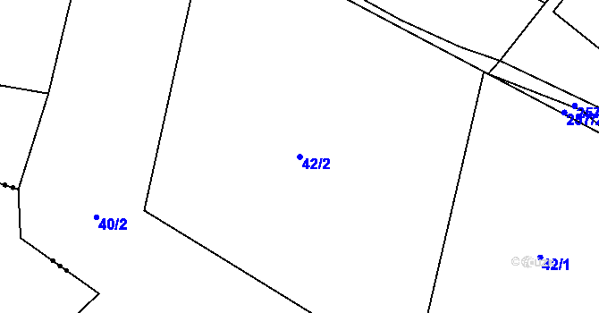 Parcela st. 42/2 v KÚ Podolí u Strakonic, Katastrální mapa