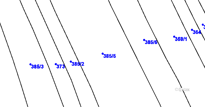 Parcela st. 385/5 v KÚ Drozdov v Čechách, Katastrální mapa