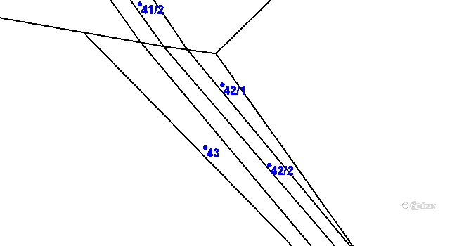 Parcela st. 42 v KÚ Drozdov, Katastrální mapa