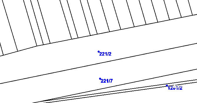 Parcela st. 221/2 v KÚ Droždín, Katastrální mapa
