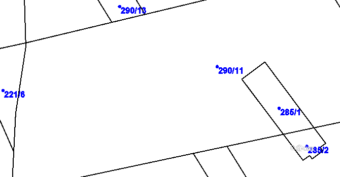 Parcela st. 290/14 v KÚ Droždín, Katastrální mapa